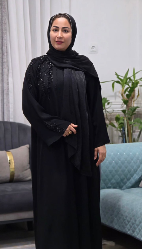 عبا ونوس جواهر دوزی مشکی