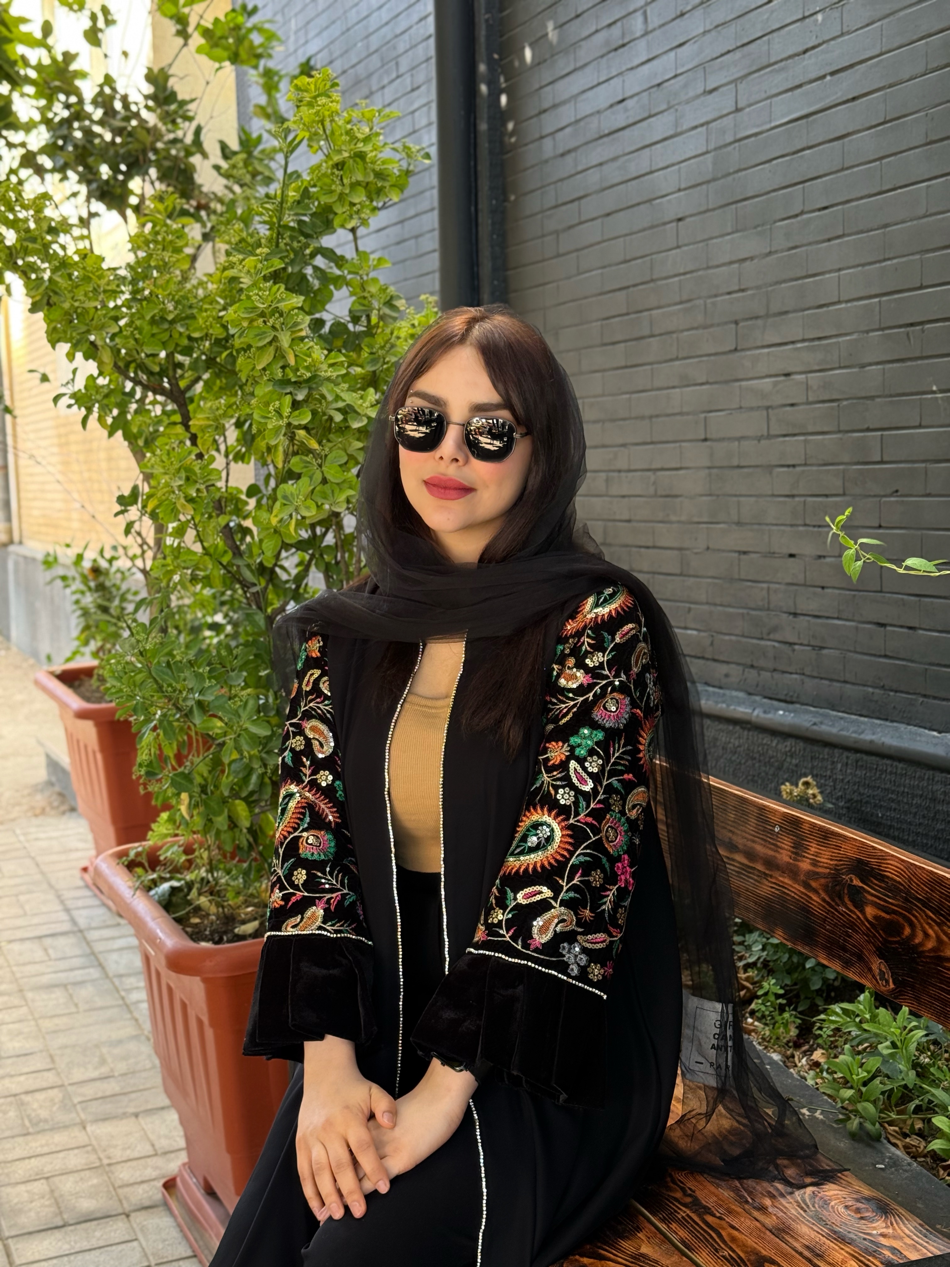 عبا ماهرخ آستین مخمل